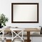 Amanti Art Non-Beveled Wall Mirror, William Mottled Bronze Narrow Frame